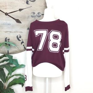 Divided by H & M long sleeve jersey. Burgundy.